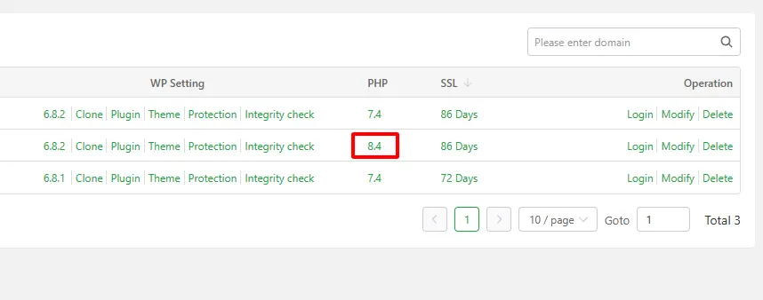Kiểm tra phiên bản PHP